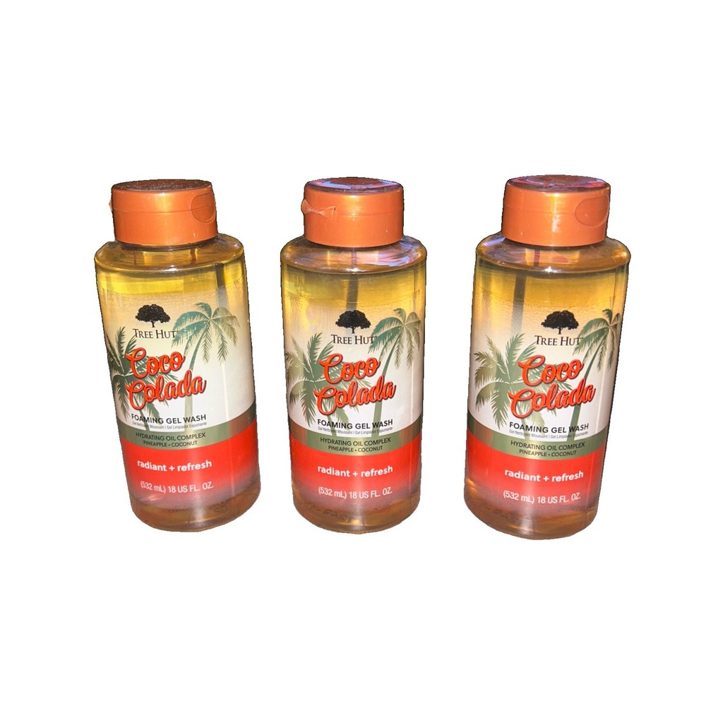 Tree Hut Coco Colada Foaming Gel Wash Shea Butter, Gently Cleanses Pack Of 3